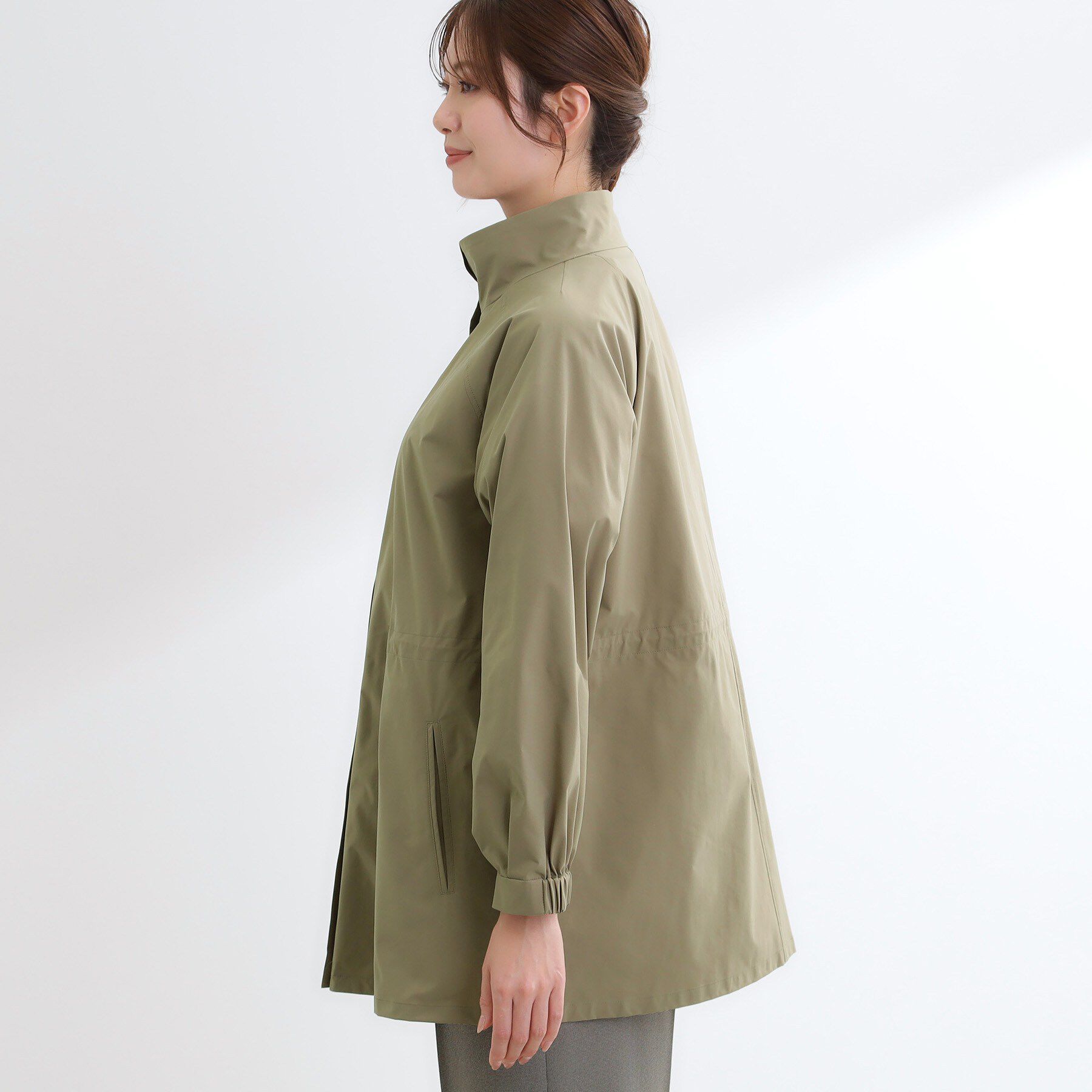Reflect「【撥水】ストレッチタフタミドル丈スタンドカラーコート」|その他|