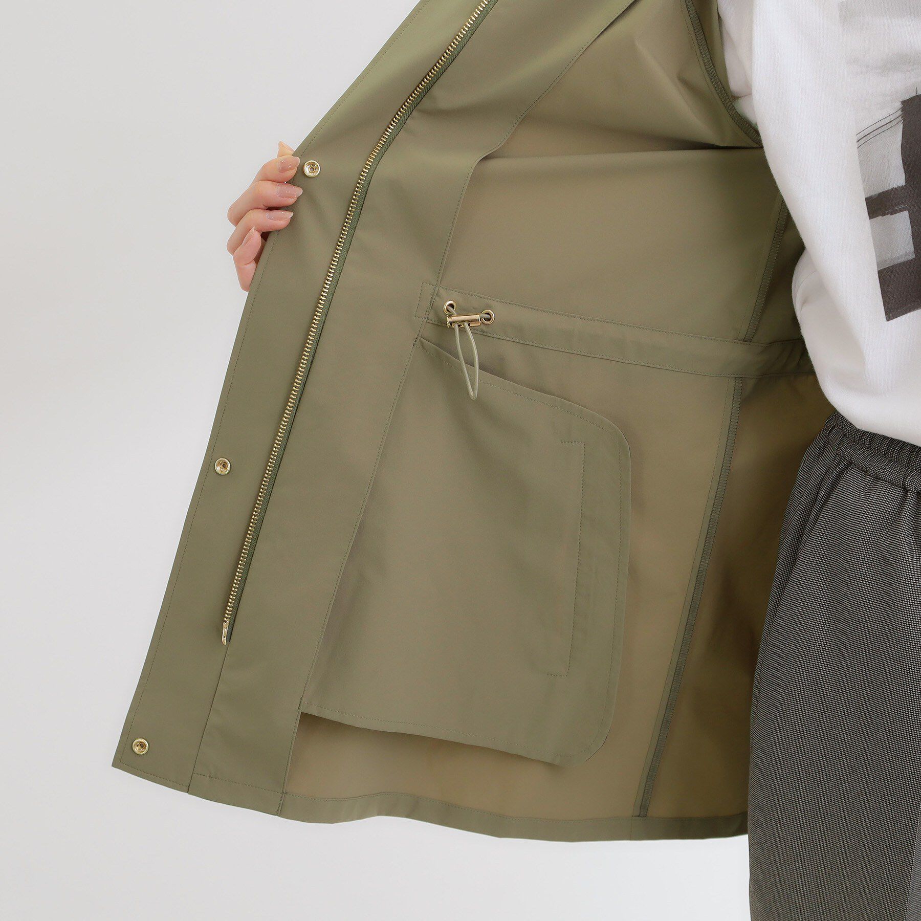 Reflect「【撥水】ストレッチタフタミドル丈スタンドカラーコート」|その他|
