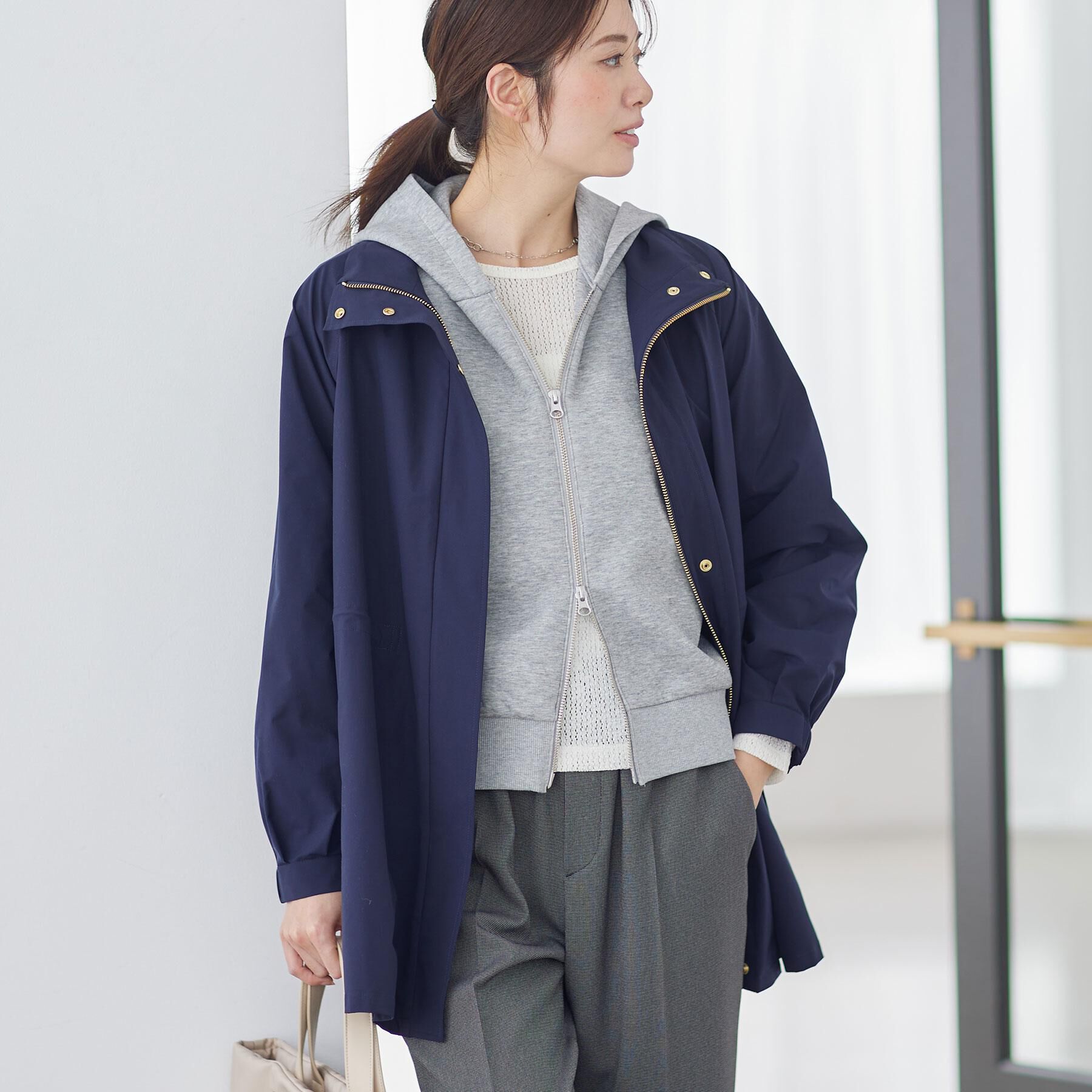 Reflect「【撥水】ストレッチタフタミドル丈スタンドカラーコート」|その他|