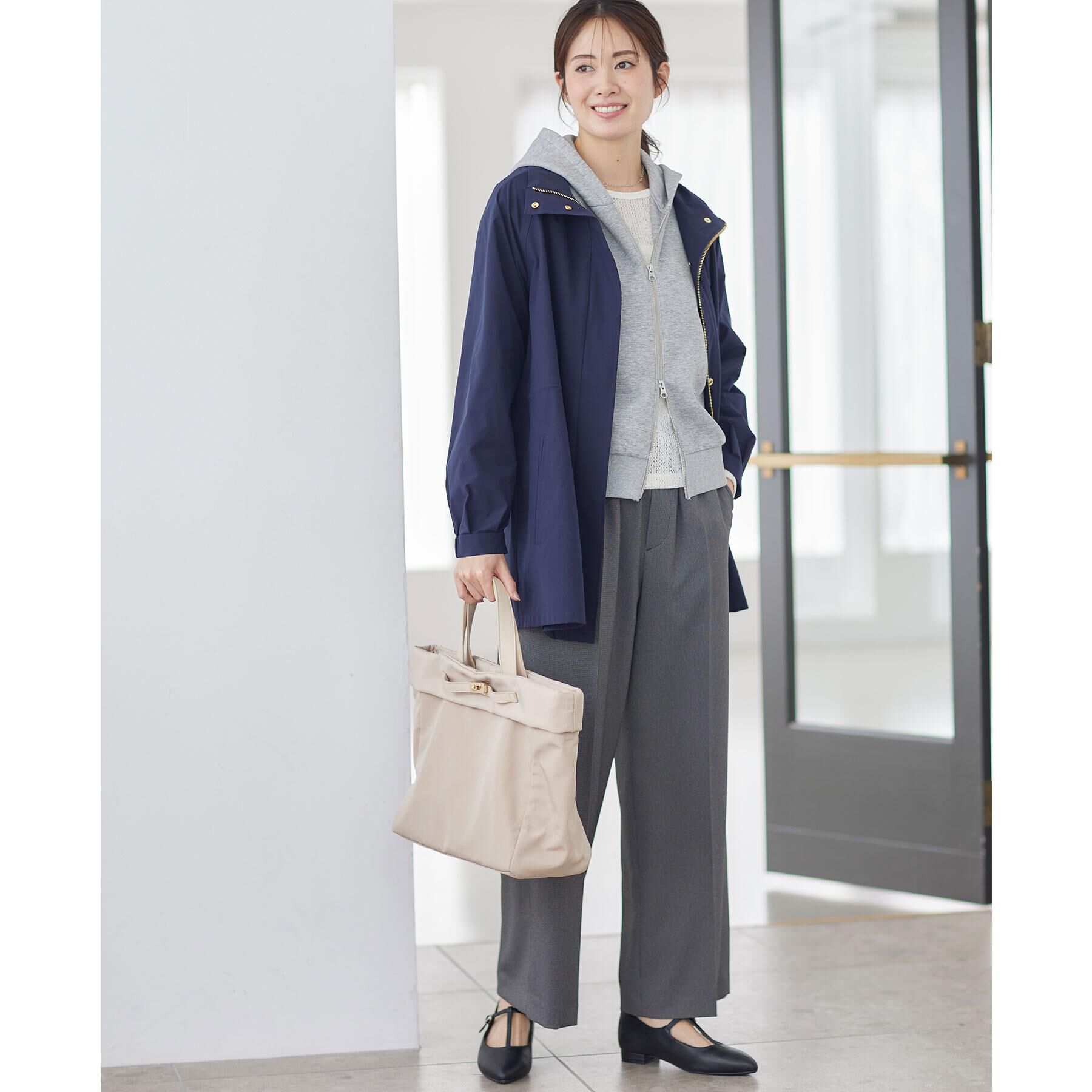 Reflect「【撥水】ストレッチタフタミドル丈スタンドカラーコート」|その他|
