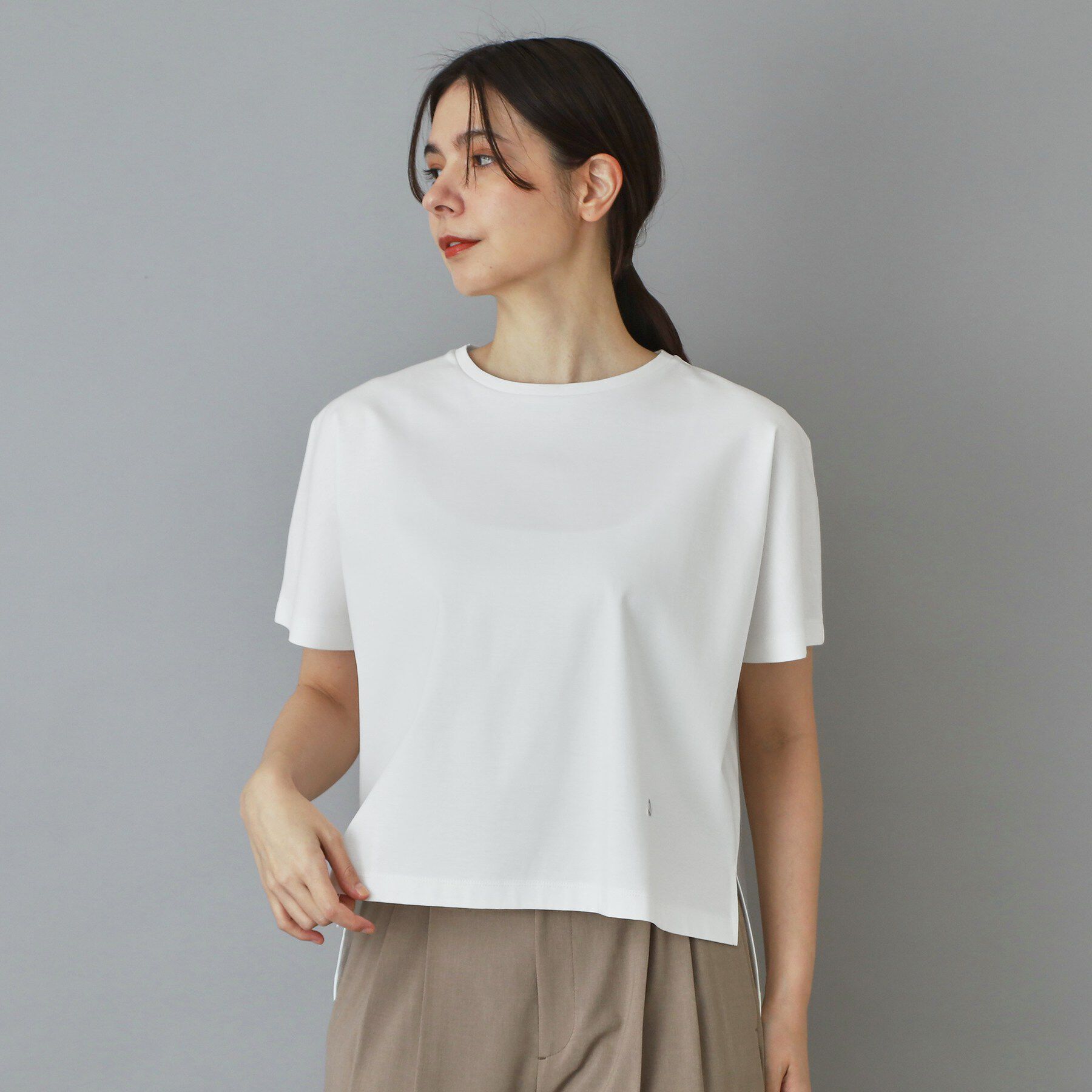 DRESSTERIOR「【接触冷感／抗菌防臭／消臭】アイスクリアコットンドルマンTシャツ」|Tシャツ・カットソー|