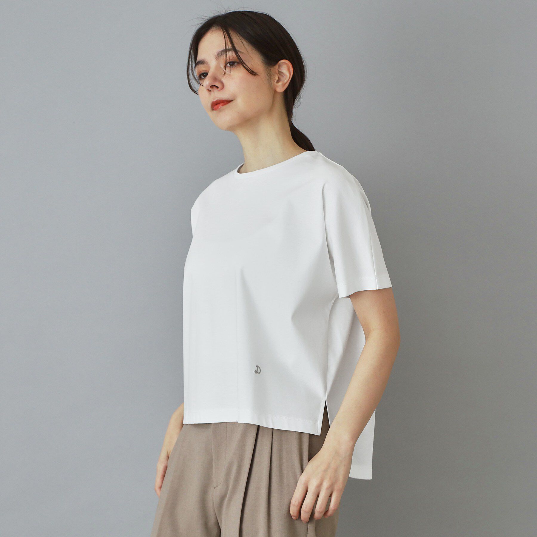 DRESSTERIOR「【接触冷感／抗菌防臭／消臭】アイスクリアコットンドルマンTシャツ」|Tシャツ・カットソー|