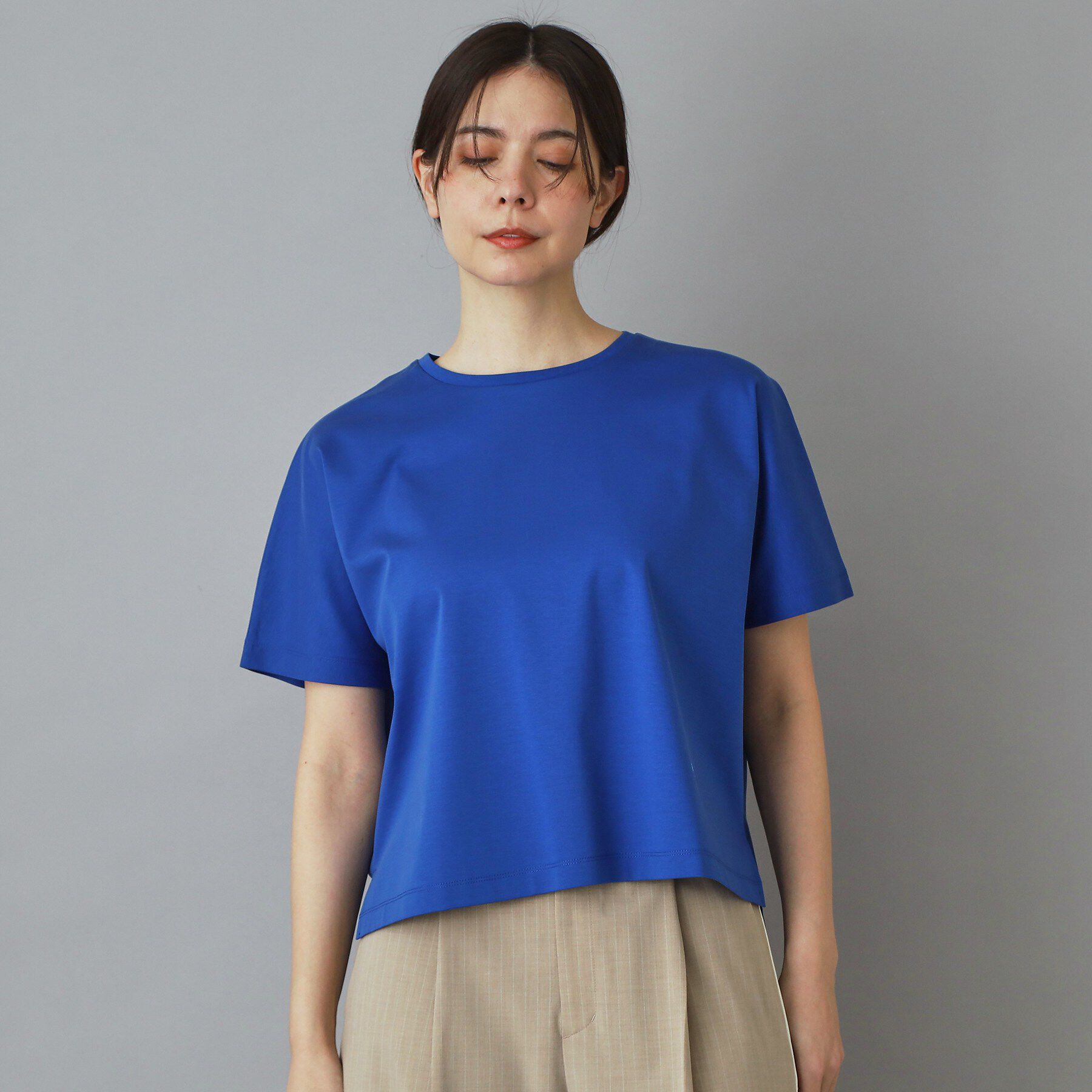 DRESSTERIOR「【接触冷感／抗菌防臭／消臭】アイスクリアコットンドルマンTシャツ」|Tシャツ・カットソー|
