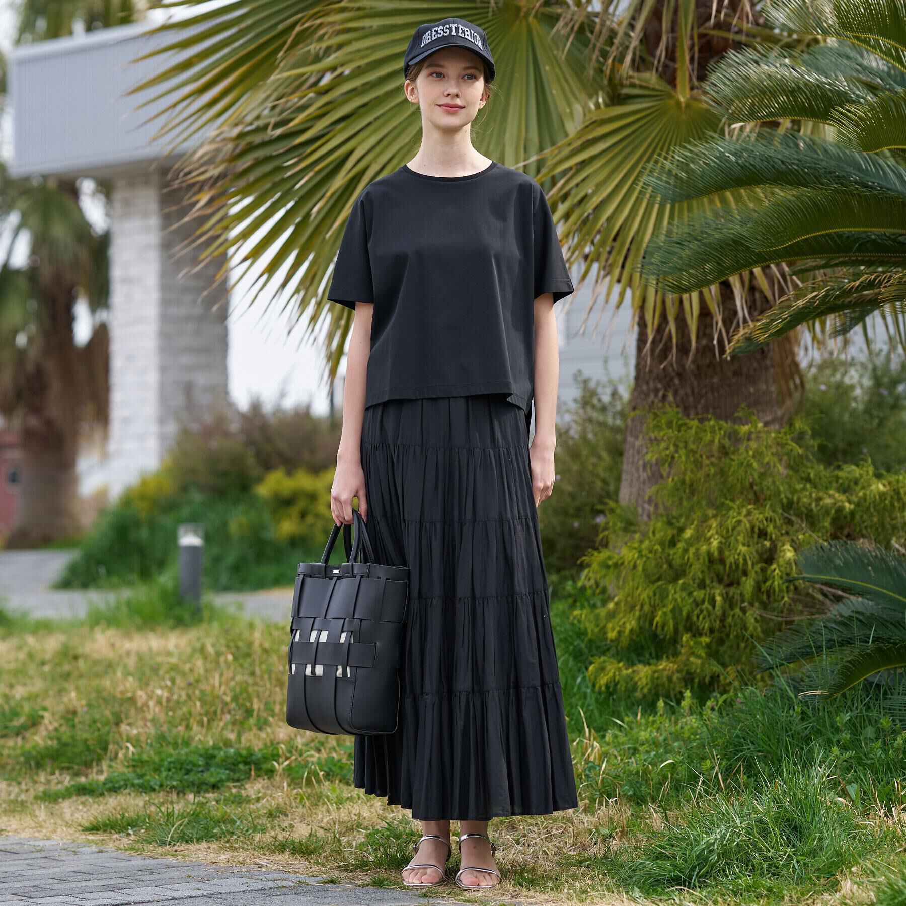 DRESSTERIOR「【接触冷感／抗菌防臭／消臭】アイスクリアコットンドルマンTシャツ」|Tシャツ・カットソー|