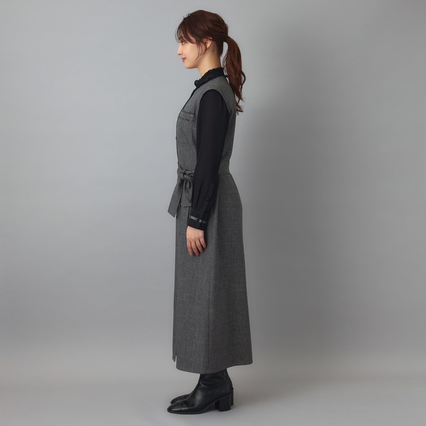 DRESSTERIOR「ウォッシャブルツイードライクワンピース」|ワンピース|