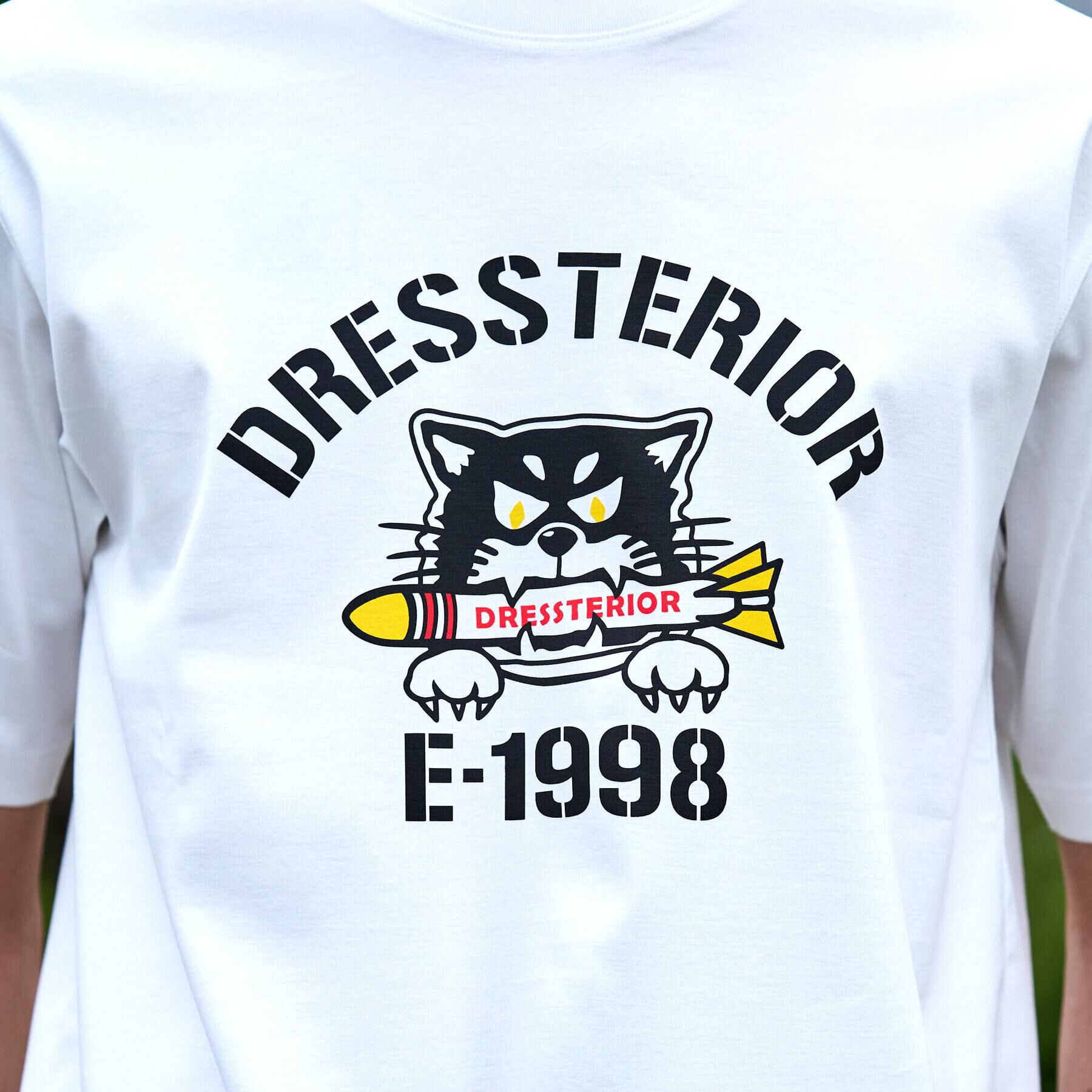 DRESSTERIOR「【接触冷感／抗菌防臭／消臭】ICE CLEAR COTTON ミサイルキャットTシャツ」|Tシャツ・カットソー|