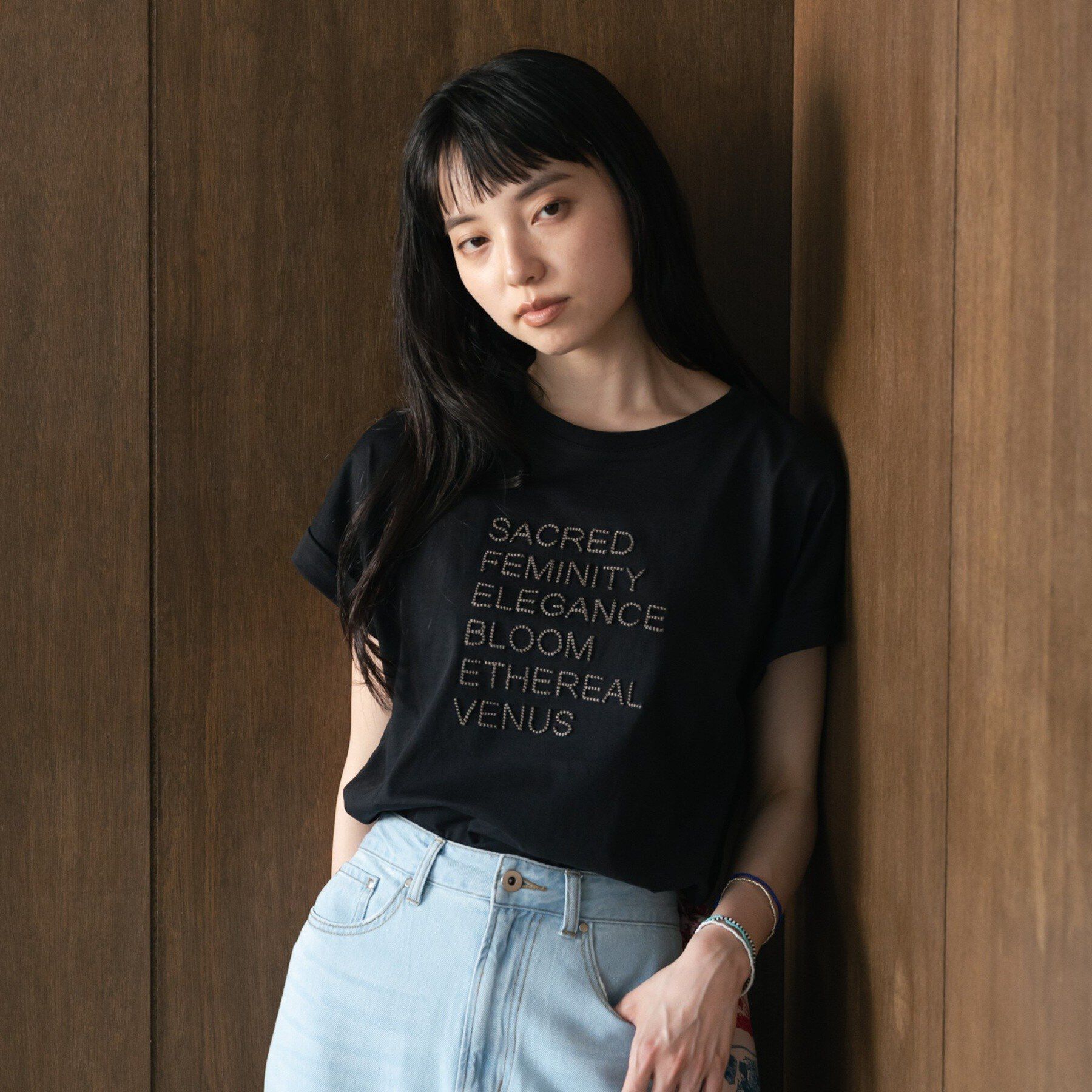 GALLEST「刺繍フレーズTシャツ【再入荷】」|Tシャツ・カットソー|