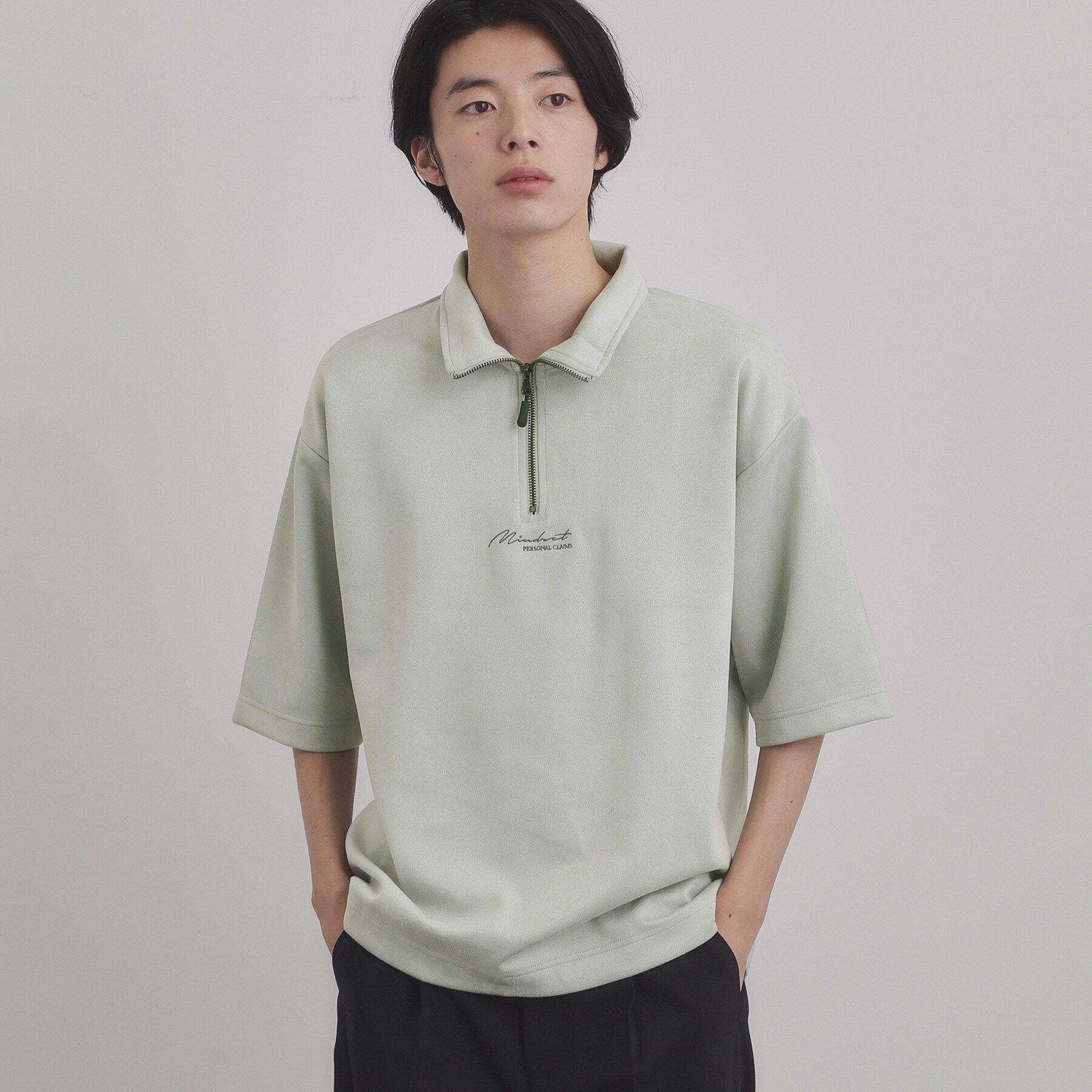tk.TAKEO KIKUCHI「フェイクスエードハーフジップ」|Tシャツ・カットソー|