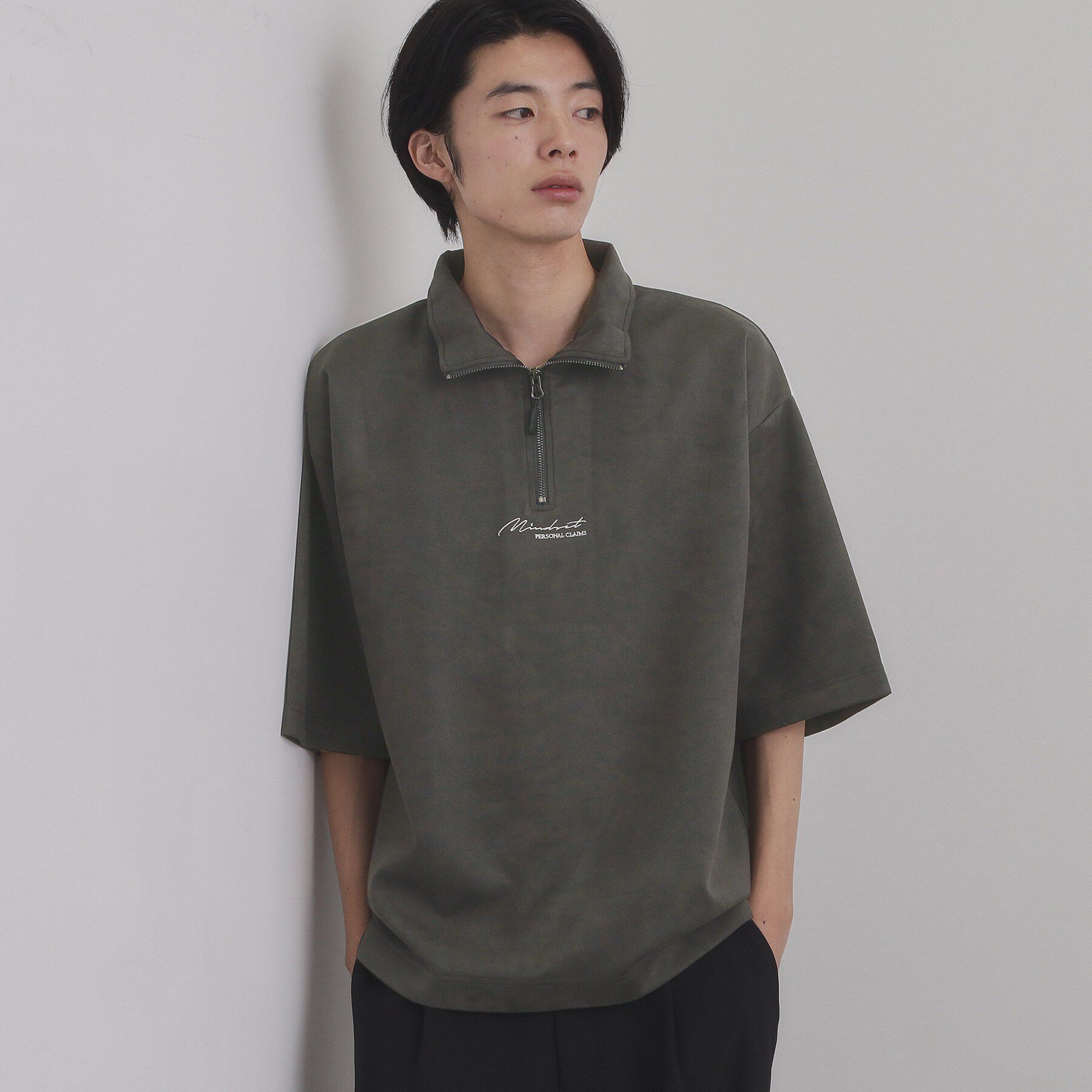 tk.TAKEO KIKUCHI「フェイクスエードハーフジップ」|Tシャツ・カットソー|