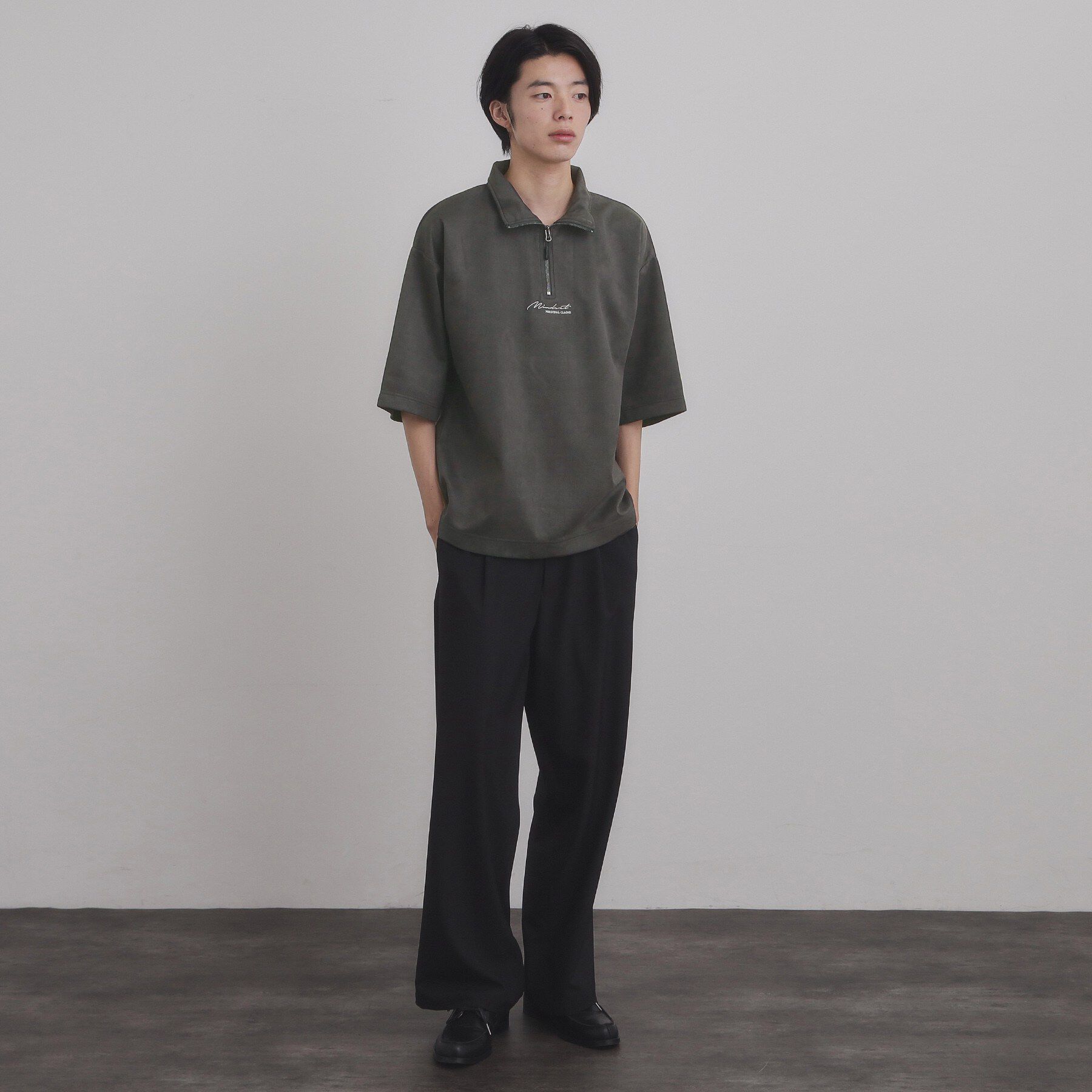 tk.TAKEO KIKUCHI「フェイクスエードハーフジップ」|Tシャツ・カットソー|
