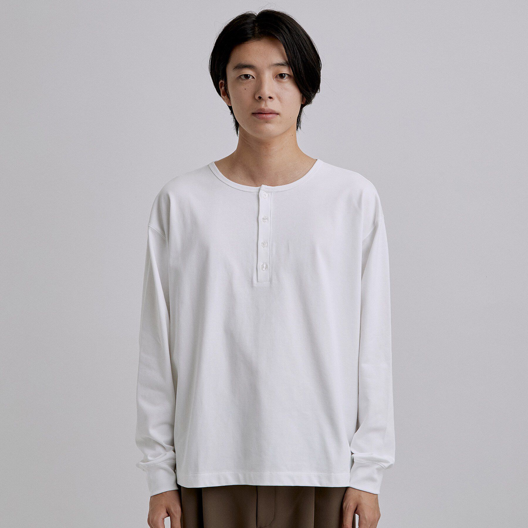 tk.TAKEO KIKUCHI「ヘンリーネック長袖Tシャツ」|Tシャツ・カットソー|