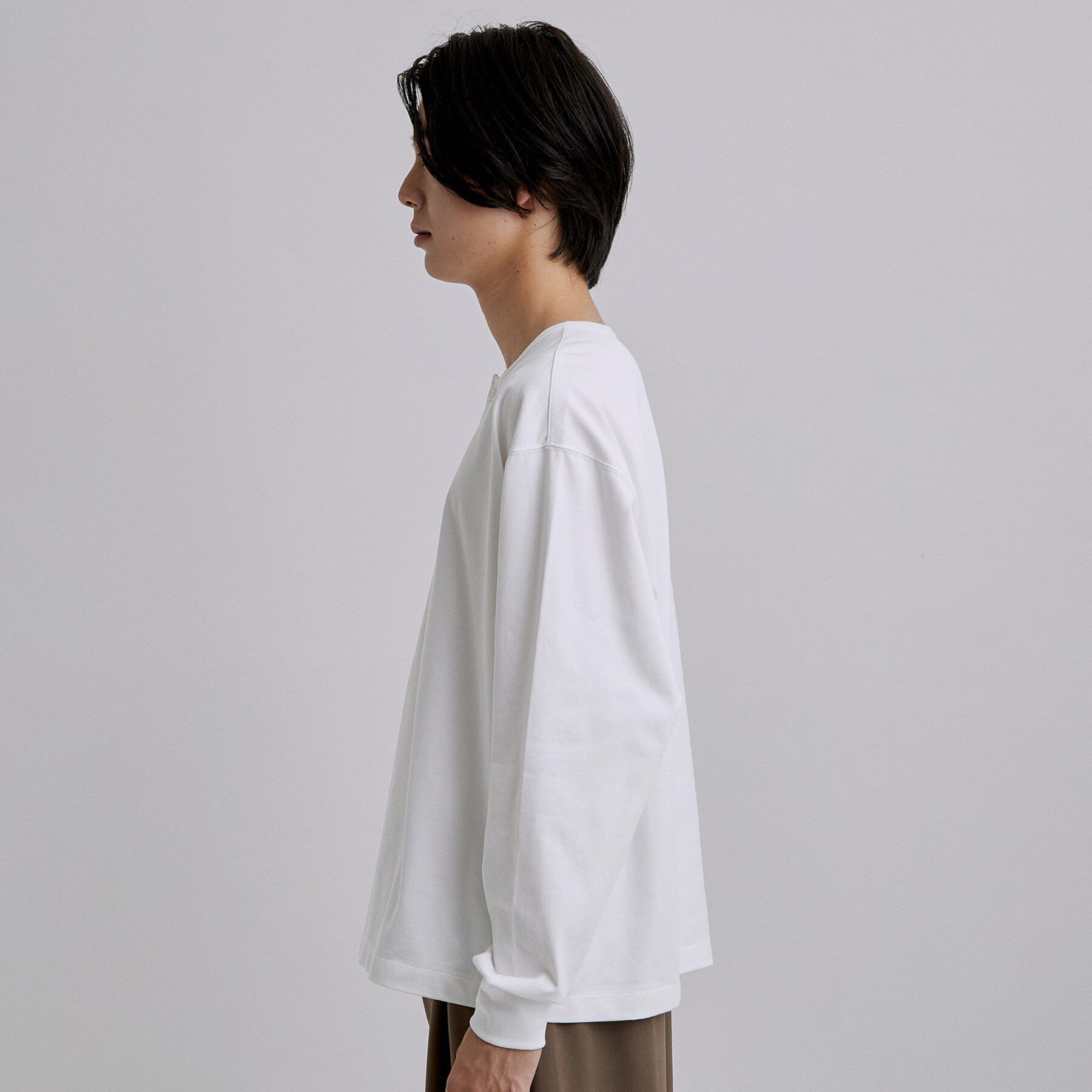 tk.TAKEO KIKUCHI「ヘンリーネック長袖Tシャツ」|Tシャツ・カットソー|