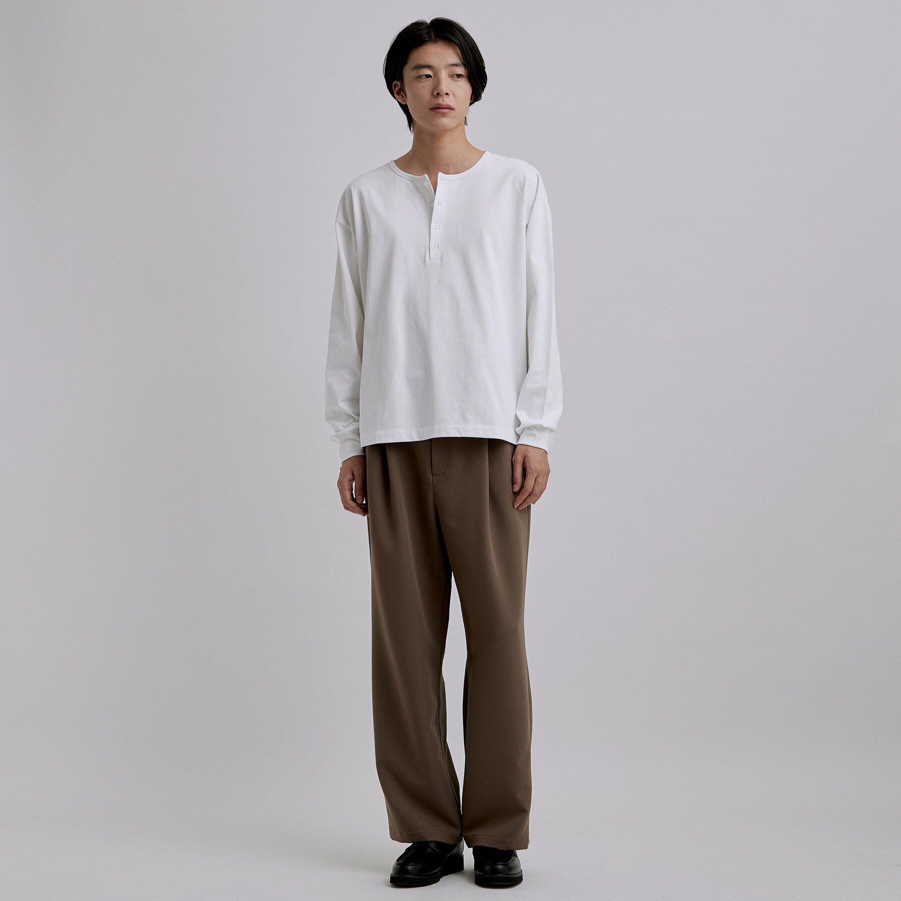 tk.TAKEO KIKUCHI「ヘンリーネック長袖Tシャツ」|Tシャツ・カットソー|
