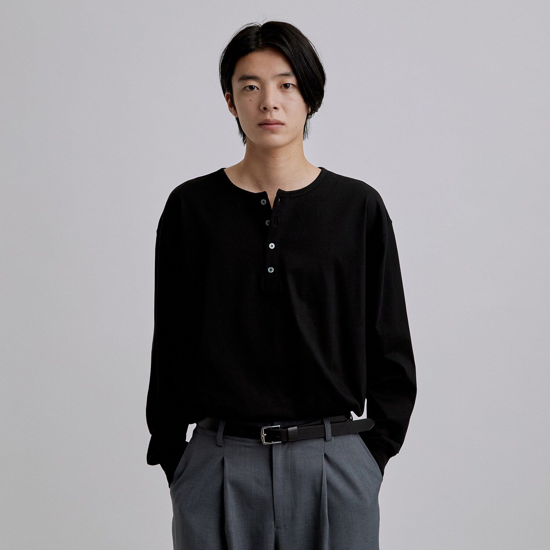tk.TAKEO KIKUCHI「ヘンリーネック長袖Tシャツ」|Tシャツ・カットソー|
