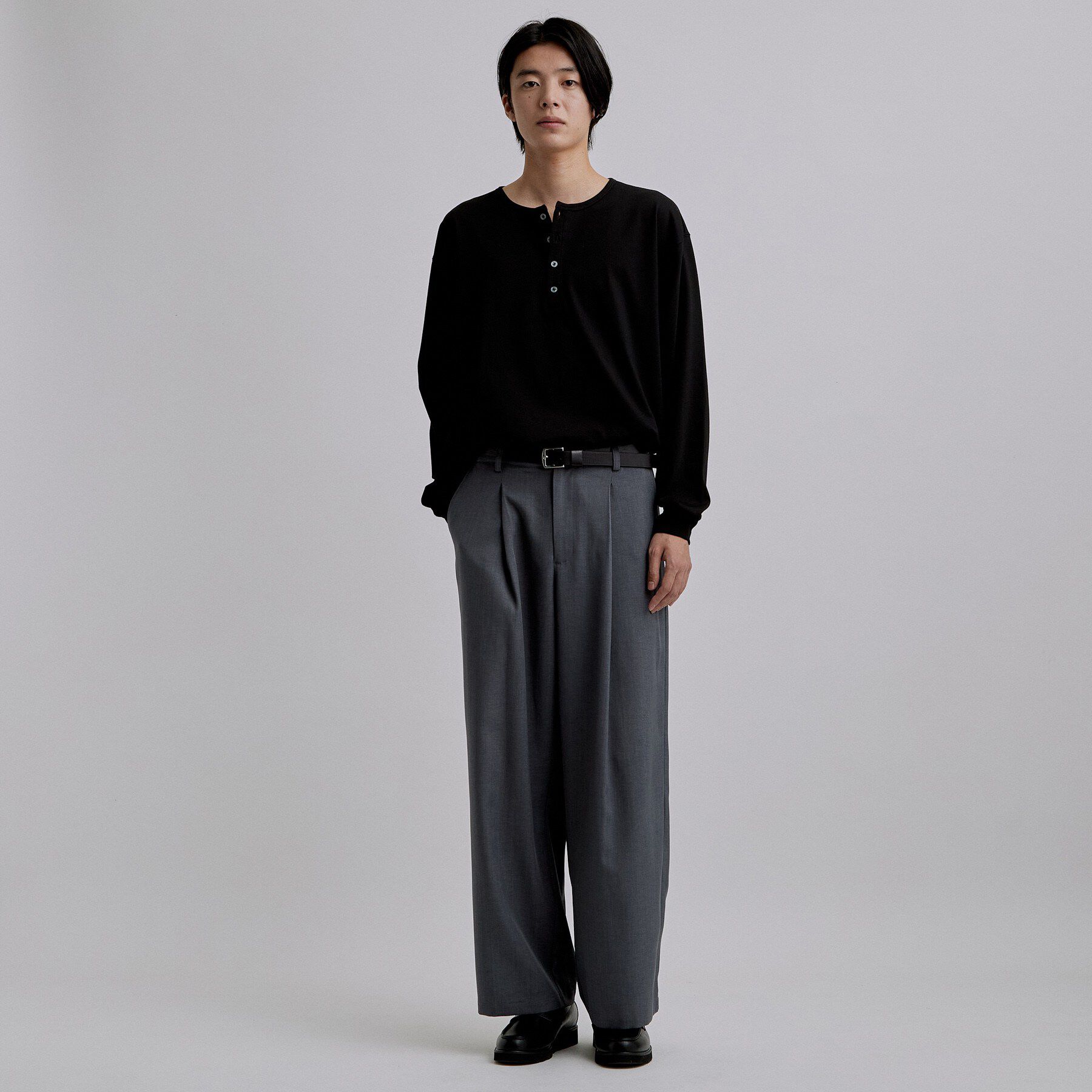 tk.TAKEO KIKUCHI「ヘンリーネック長袖Tシャツ」|Tシャツ・カットソー|
