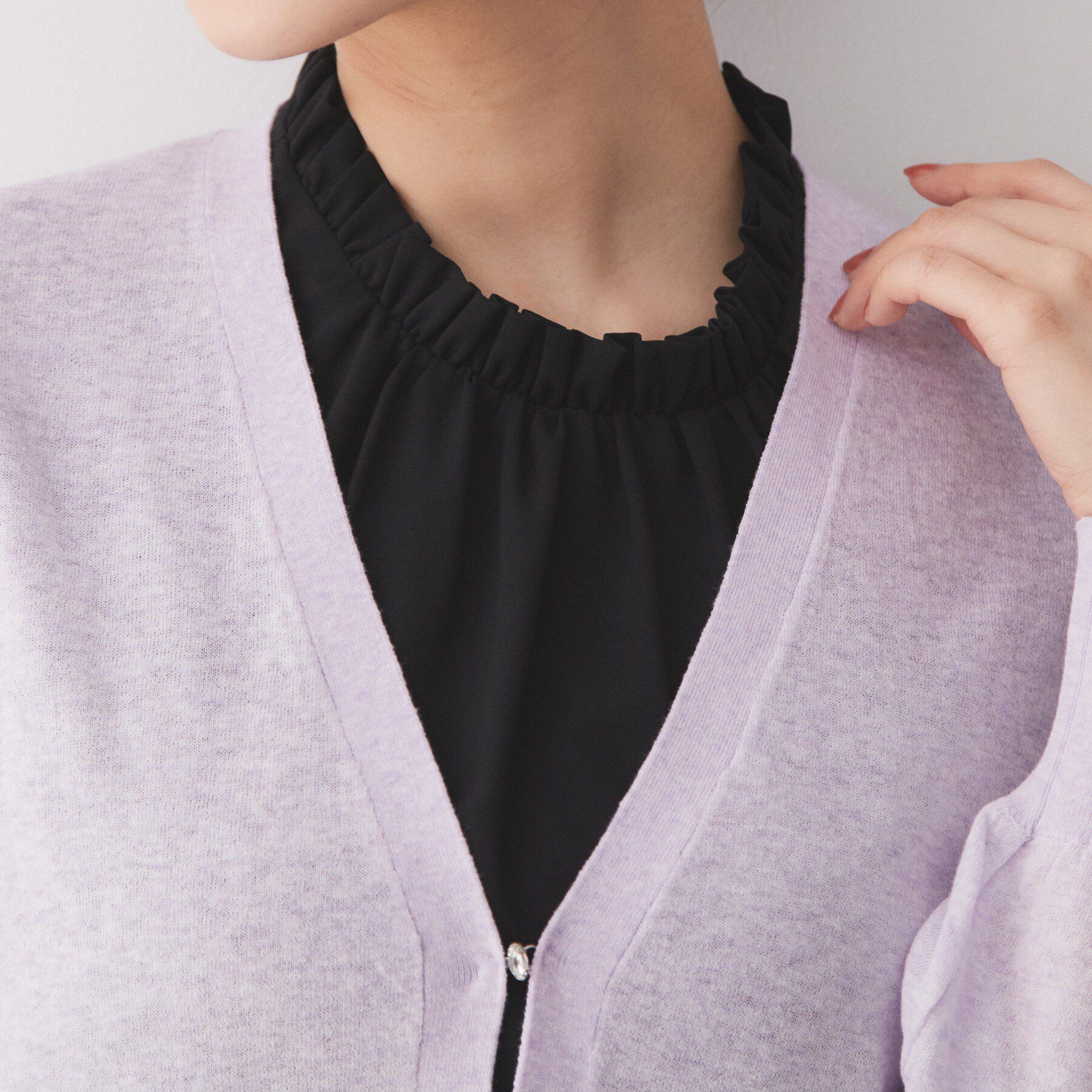 index「ビジューホックショートカーディガン【洗濯機OK／抗ピリング／6col】」|カーディガン|
