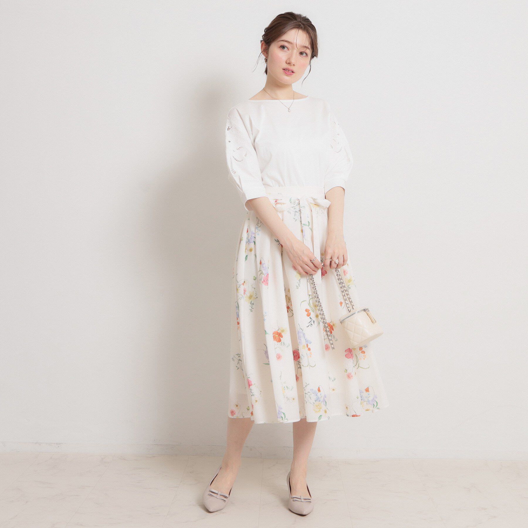 Couture broach「【接触冷感・UVカット】エンブロドルマントップス」|Tシャツ・カットソー|