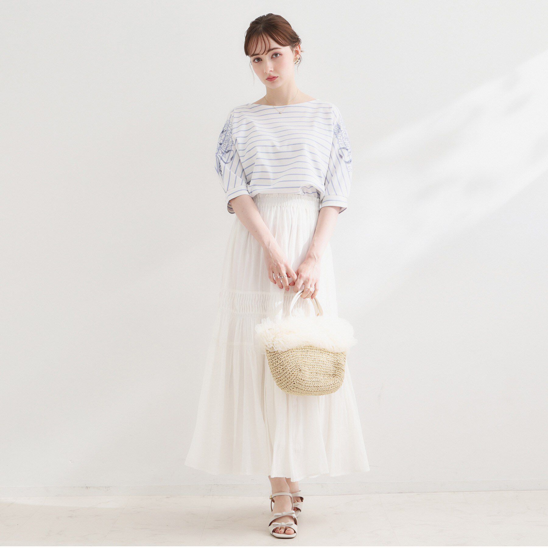 Couture broach「【接触冷感・UVカット】エンブロドルマントップス」|Tシャツ・カットソー|
