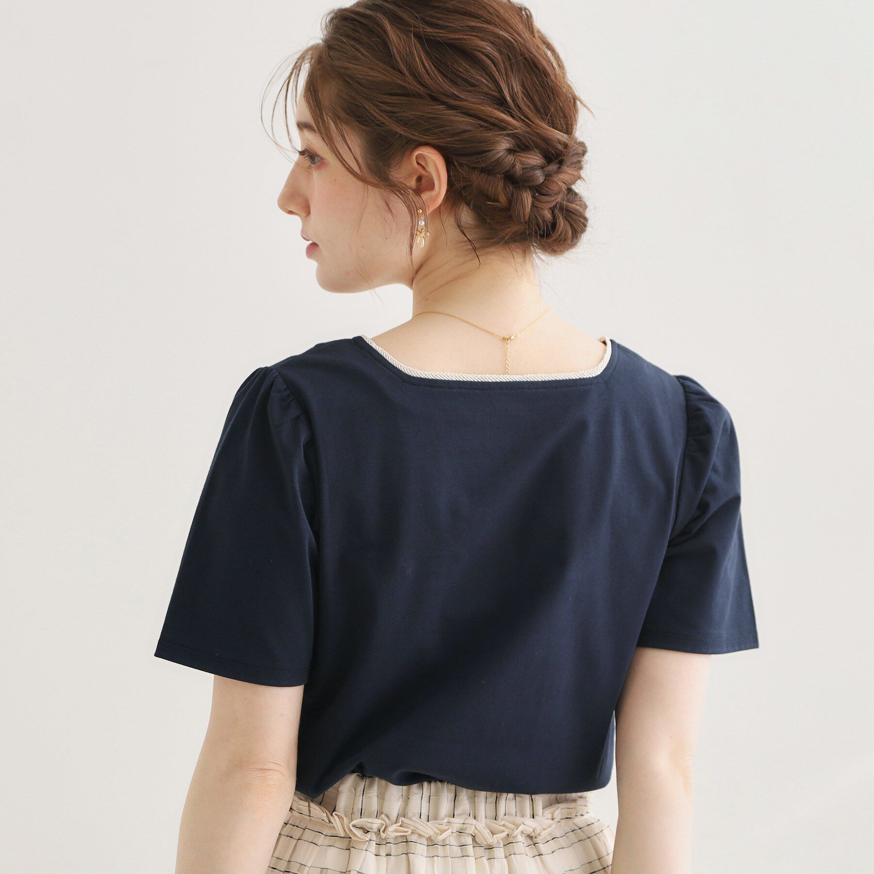 Couture broach「【接触冷感・UVカット・洗える】マリンコードTシャツ」|Tシャツ・カットソー|