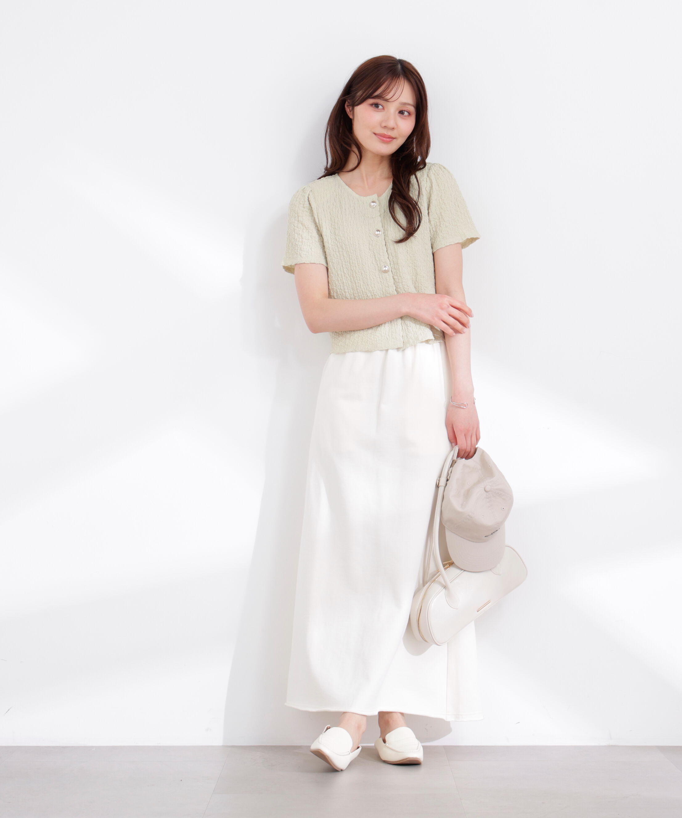 PROPORTION BODY DRESSING「シャーリングカットカーディガン 26SS」|カーディガン|