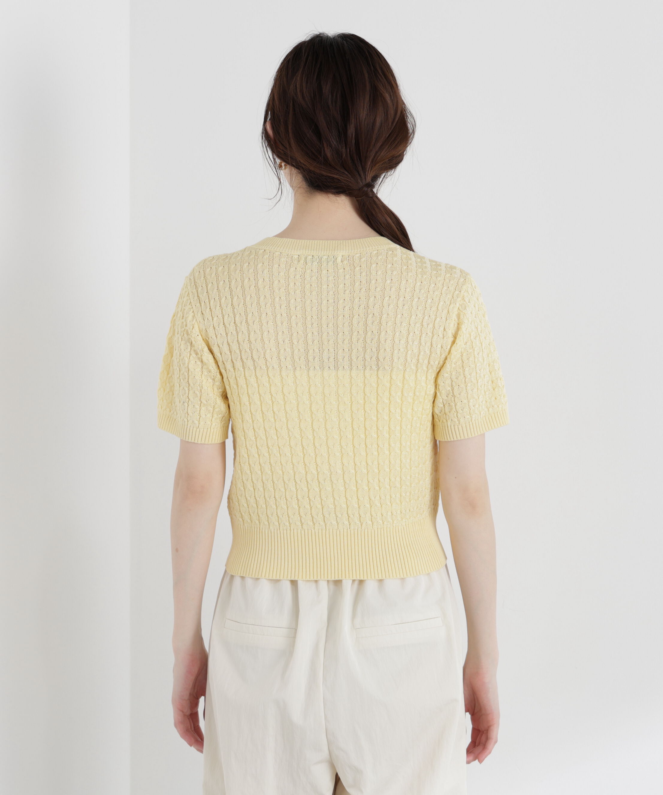 PROPORTION BODY DRESSING「〈a/mie〉シルク混サマーケーブルニット」|ニット・セーター|