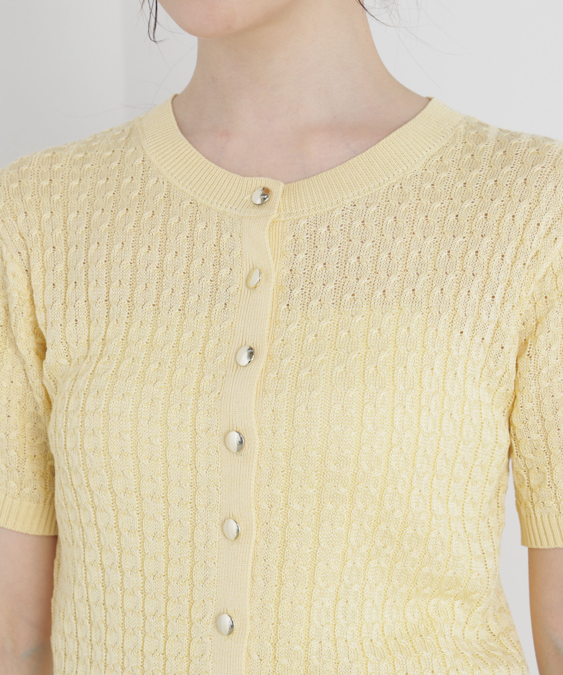 PROPORTION BODY DRESSING「〈a/mie〉シルク混サマーケーブルニット」|ニット・セーター|