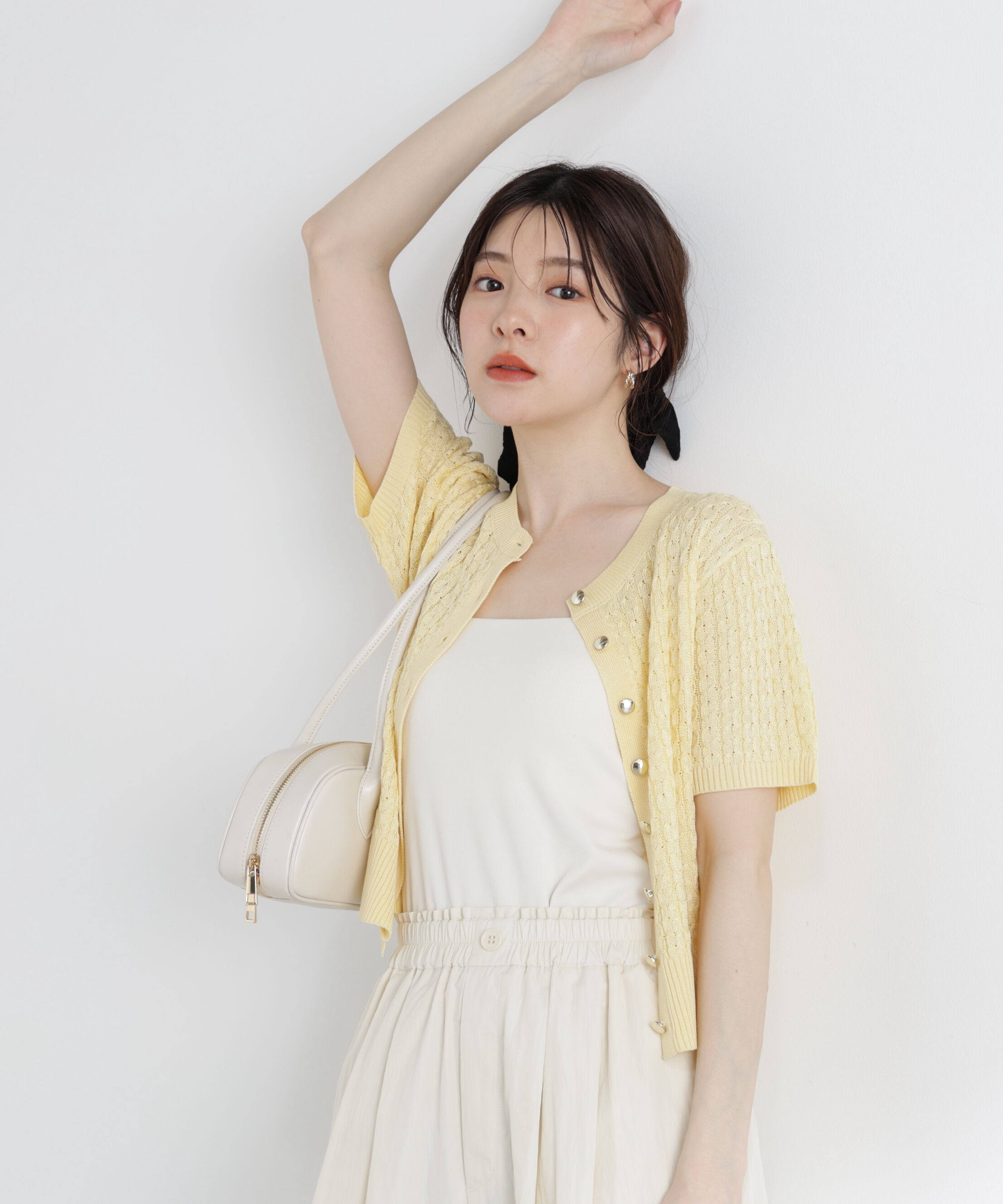 PROPORTION BODY DRESSING「〈a/mie〉シルク混サマーケーブルニット」|ニット・セーター|