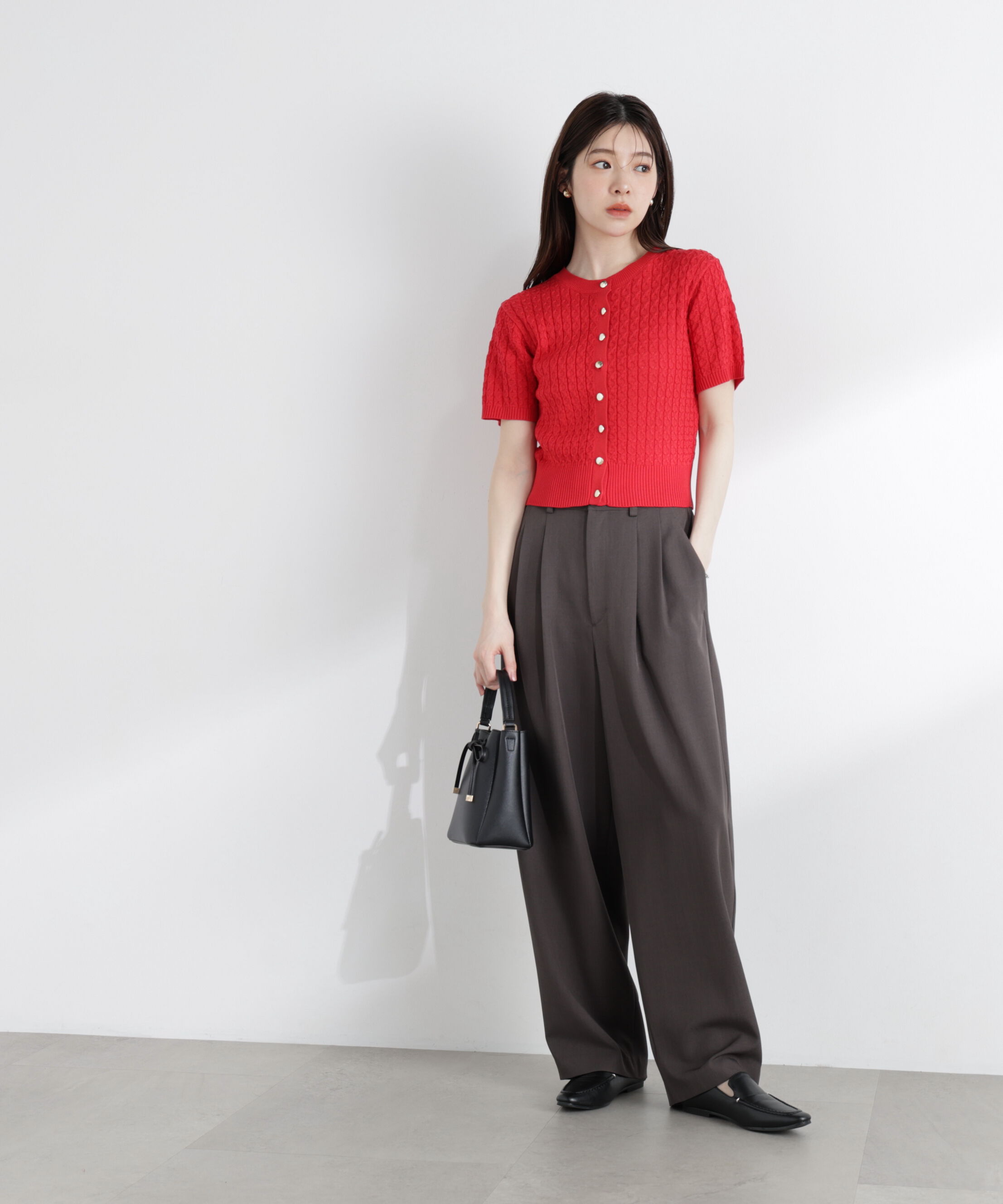 PROPORTION BODY DRESSING「〈a/mie〉シルク混サマーケーブルニット」|ニット・セーター|