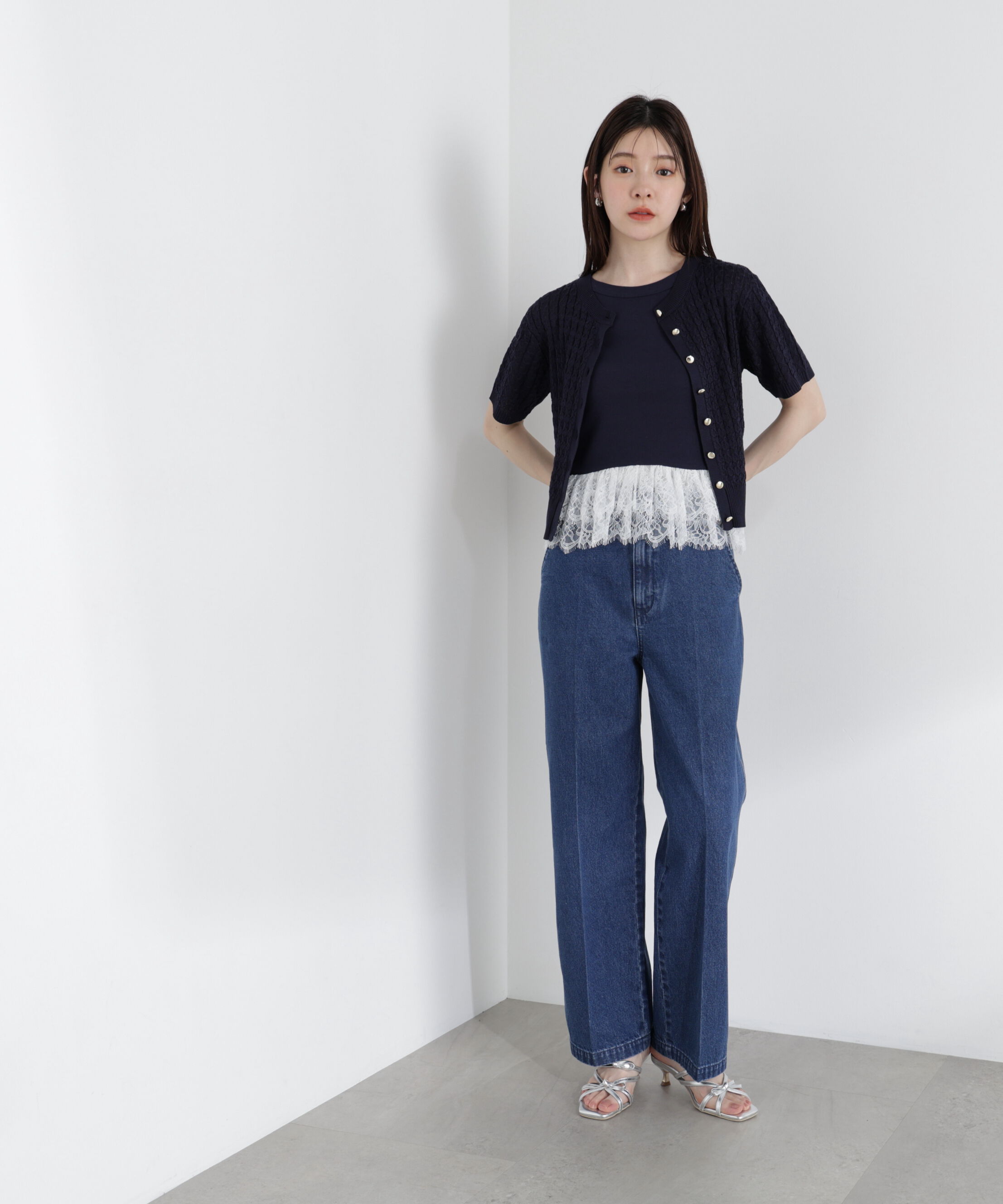 PROPORTION BODY DRESSING「〈a/mie〉シルク混サマーケーブルニット」|ニット・セーター|