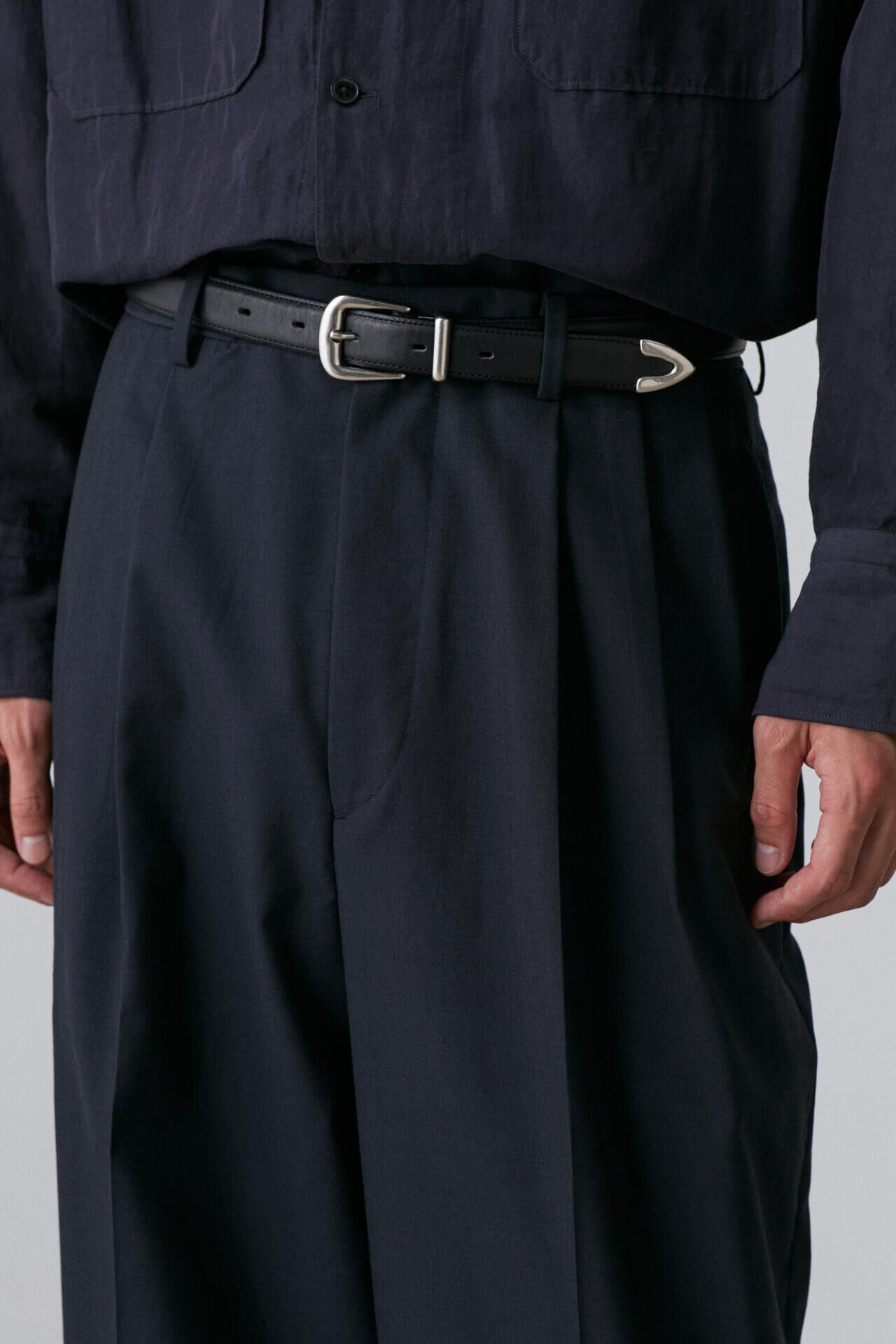 YLEVE 「YLEVE / LEATHER WESTERN BELT MEN」|ベルト|
