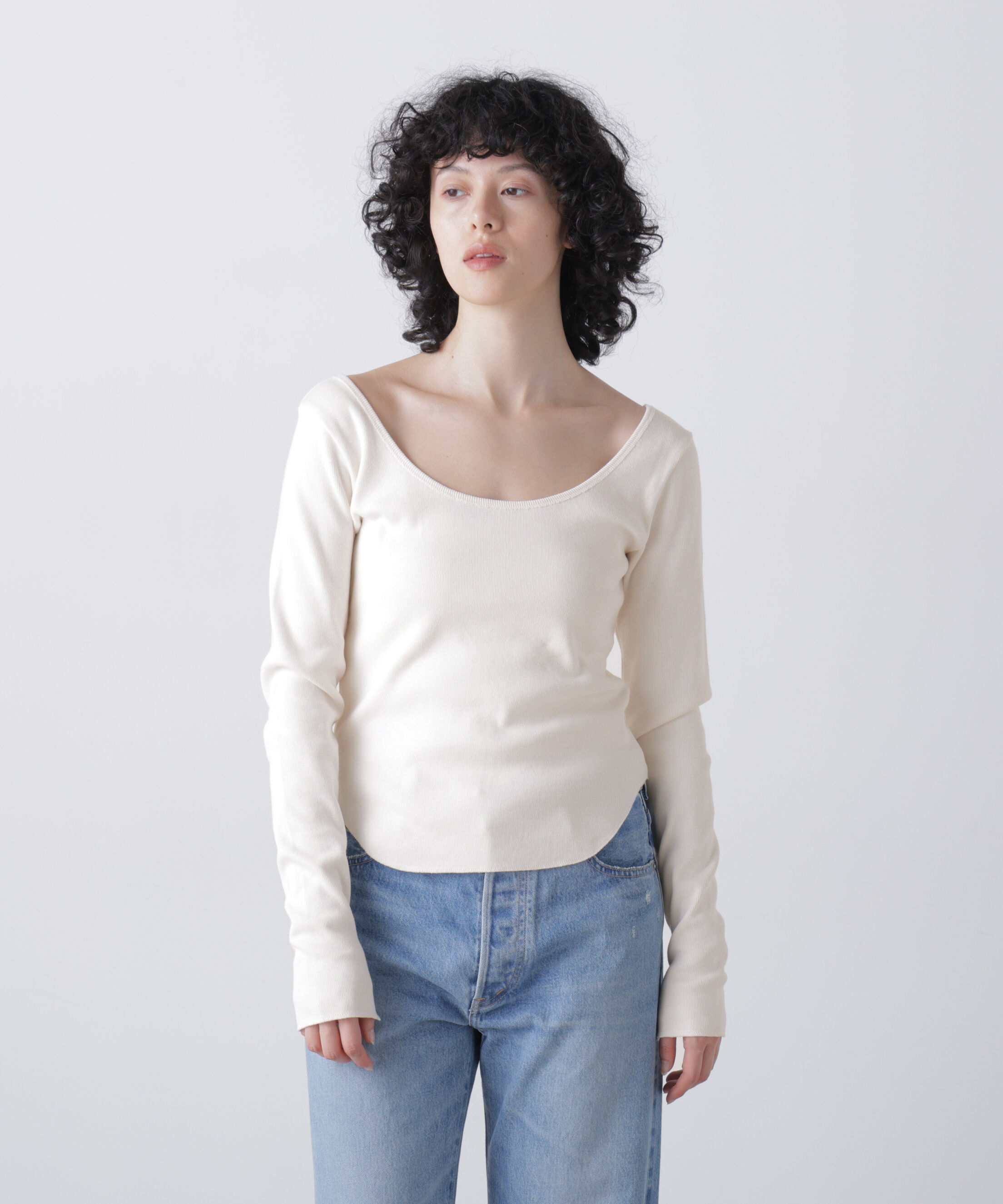 YLEVE 「YLEVE / COTTON RIB LONG-SLEEVE T」|Tシャツ・カットソー|WHITE