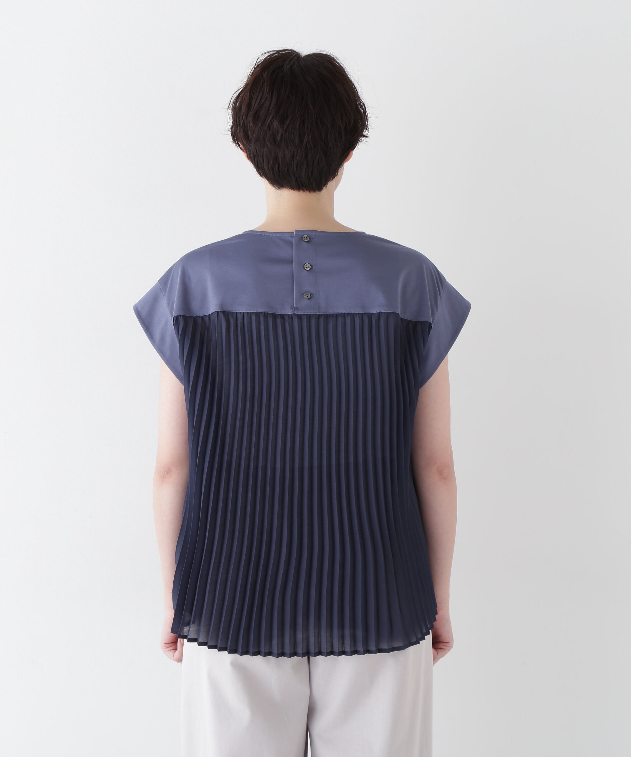  「◆≪接触冷感≫ プリーツドッキングカットソープルオーバー」|Tシャツ・カットソー|