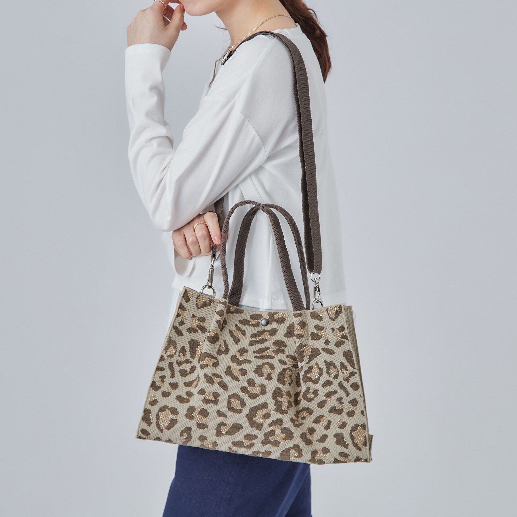 SHOO･LA･RUE「2WAYボックスニットトートバッグ」|トートバッグ|
