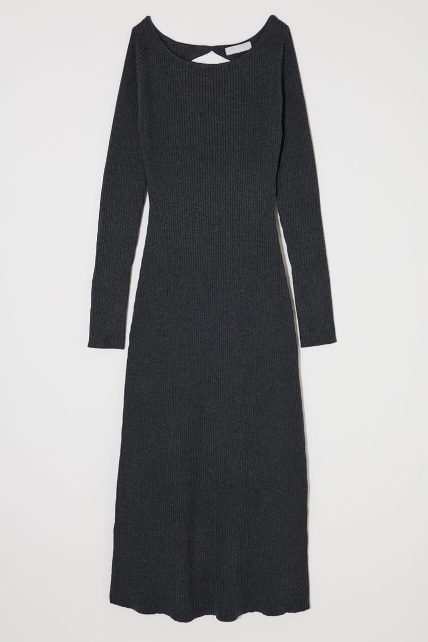 MOUSSY「BACK OPEN LONG ドレス」|ワンピース|C.GRY