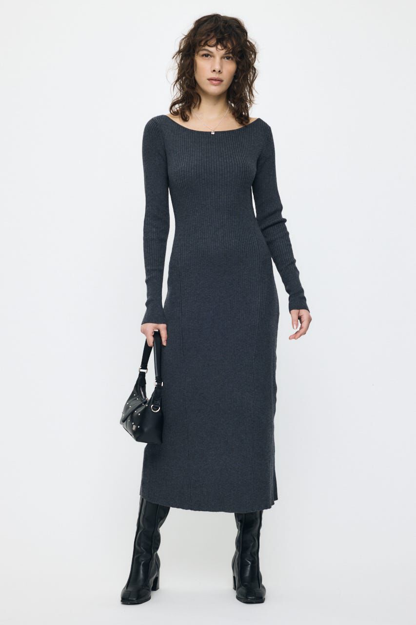 MOUSSY「BACK OPEN LONG ドレス」|ワンピース|