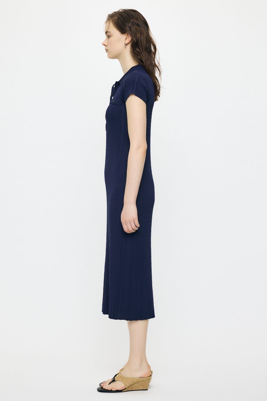 MOUSSY「CABLE POLO KNIT ドレス」|ワンピース|