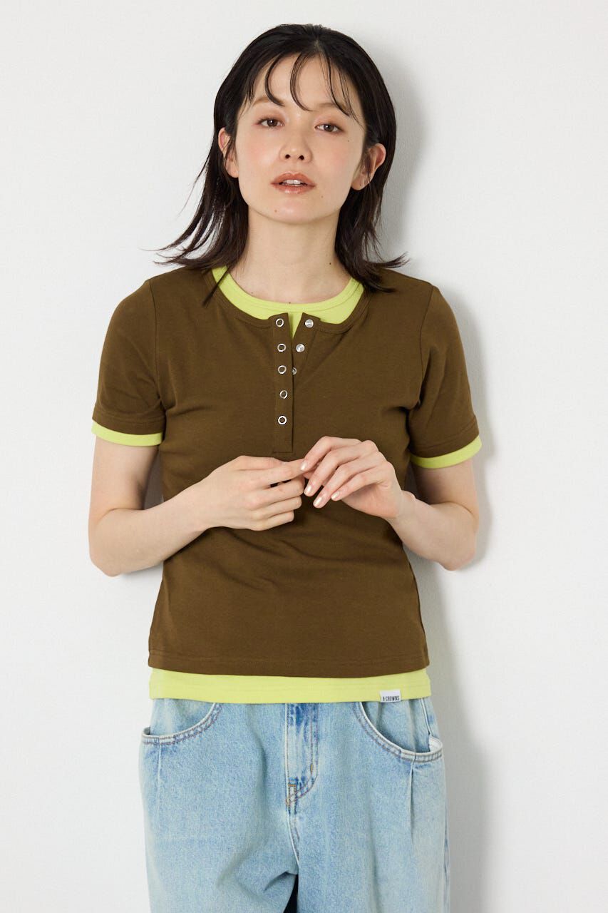 RODEO CROWNS「フェイクレイヤードヘンリーTシャツ」|Tシャツ・カットソー|