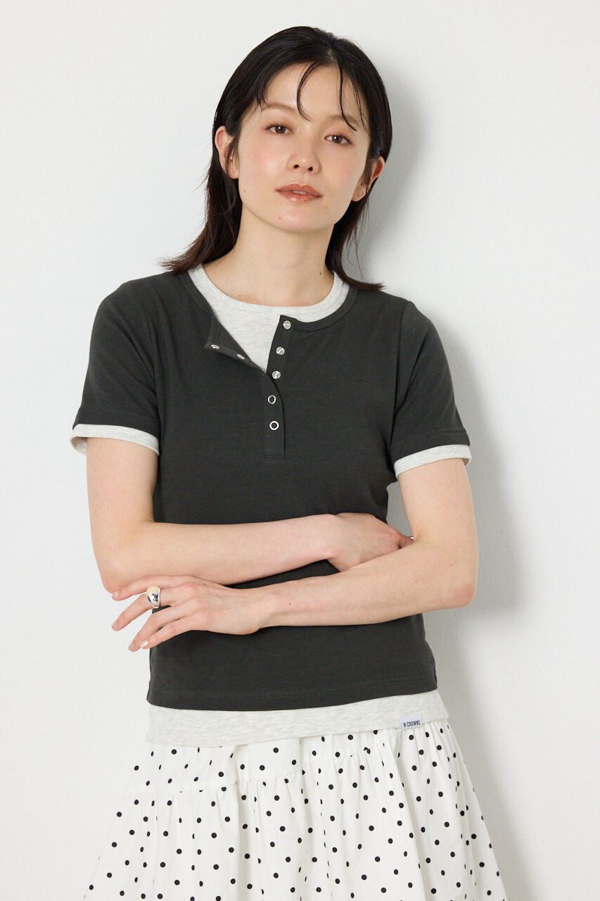 RODEO CROWNS「フェイクレイヤードヘンリーTシャツ」|Tシャツ・カットソー|C.GRY