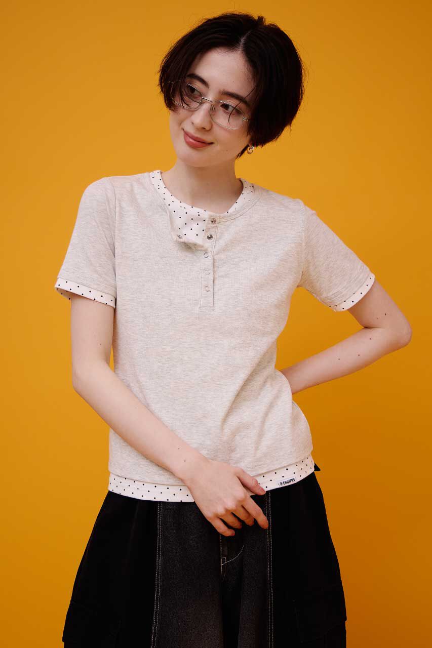 RODEO CROWNS「フェイクレイヤードヘンリーTシャツ」|Tシャツ・カットソー|L/T.GRY1