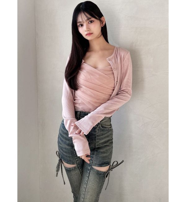 RESEXXY「チュールドッキングアンサンブルトップス」|Tシャツ・カットソー|