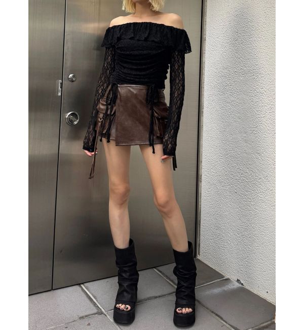 EMODA「カーゴラップフェイクレザーショートパンツ」|その他|