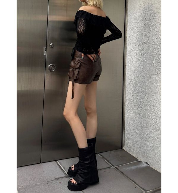 EMODA「カーゴラップフェイクレザーショートパンツ」|その他|