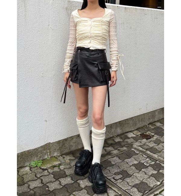 EMODA「カーゴラップフェイクレザーショートパンツ」|その他|