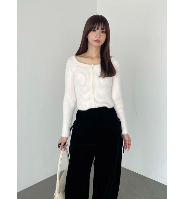 MERCURYDUO「2WAYミニシャギークロップドカーディガン」|カーディガン|