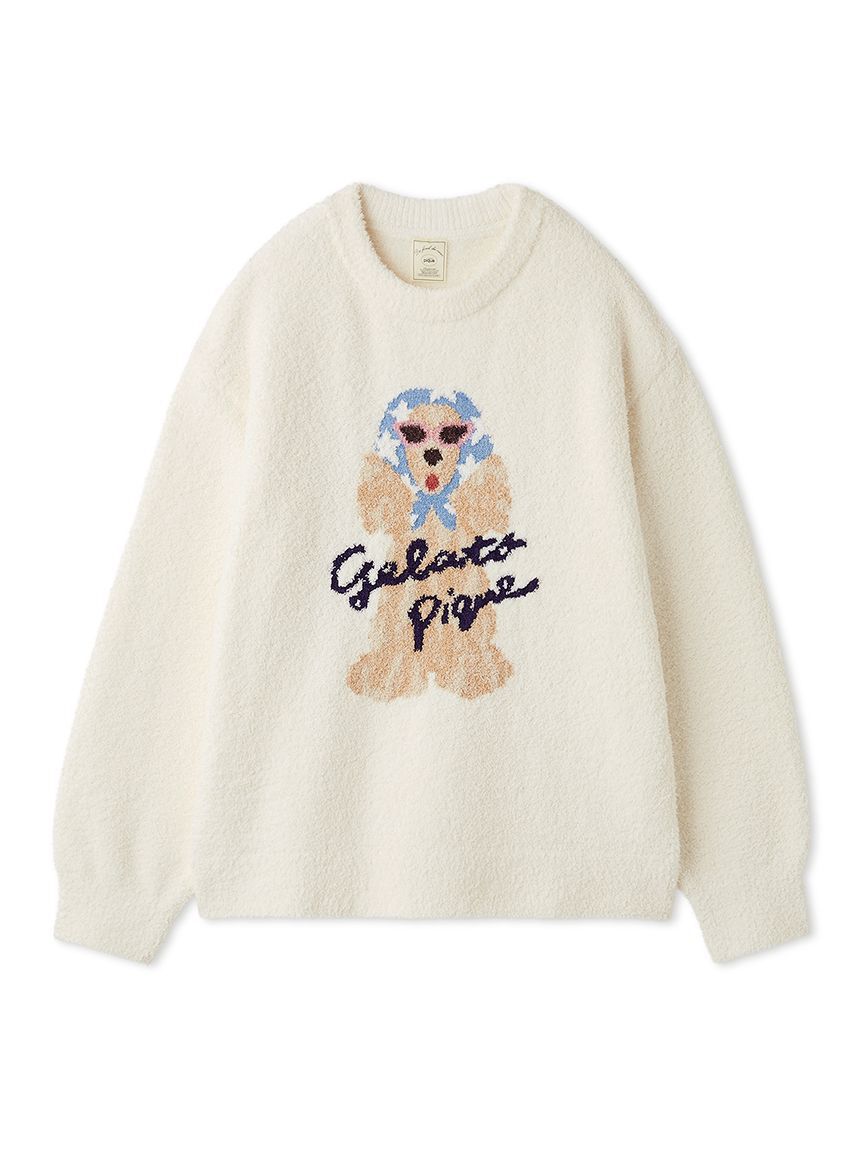 gelato pique「スカーフDOG ジャガードプルオーバー」|ルームウェア|