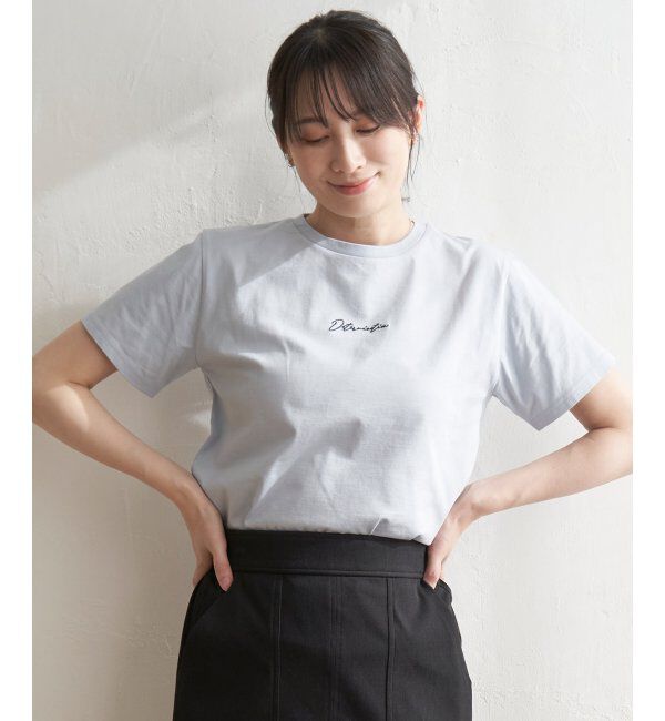 ikka「ロゴフォトプリントT」|Tシャツ・カットソー|ミディブルー
