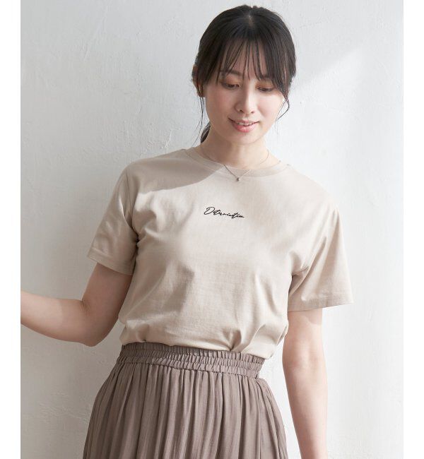 ikka「ロゴフォトプリントT」|Tシャツ・カットソー|ベージュ