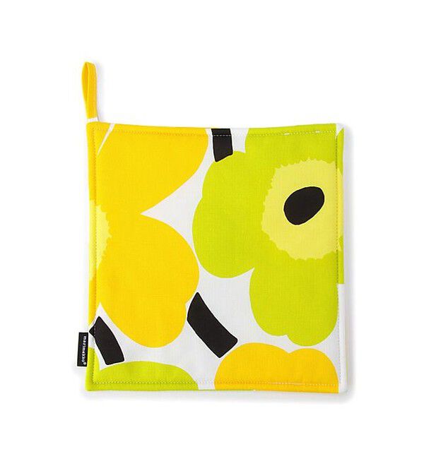 Marimekko「Pieni Unikko ポットホルダー」|その他|ホワイト&times;グリーン