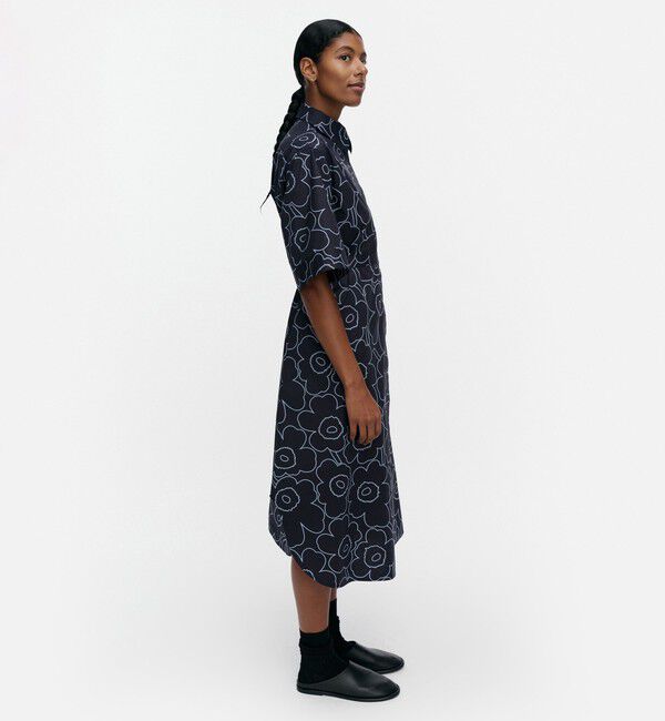 Marimekko「Popliini Piirto Unikko ワンピース」|ワンピース|
