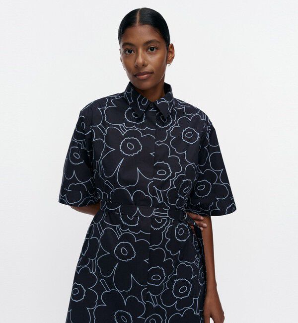 Marimekko「Popliini Piirto Unikko ワンピース」|ワンピース|